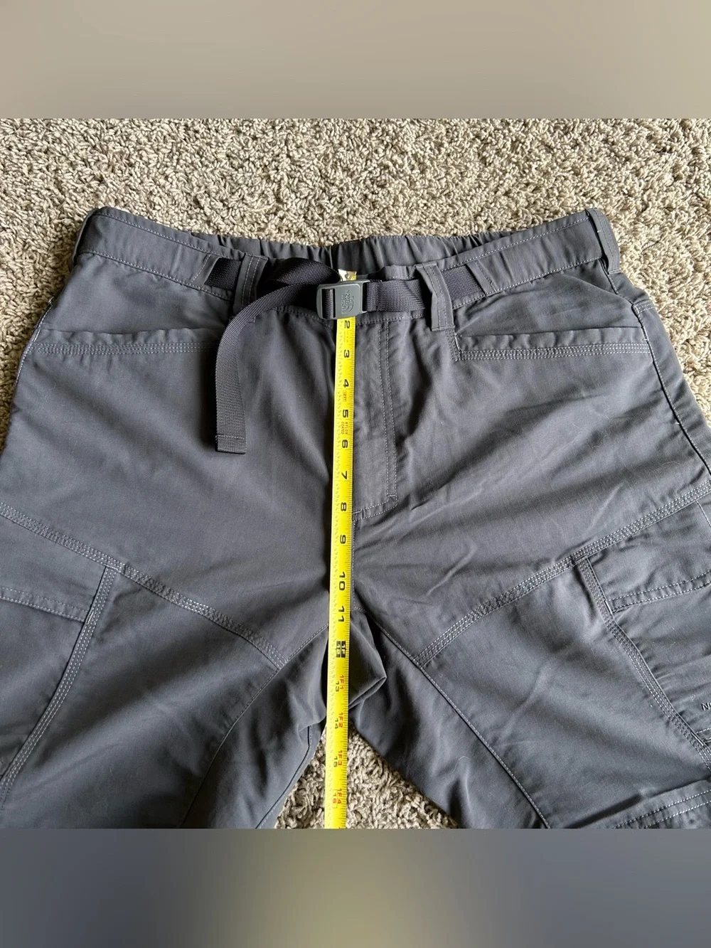 The North Face Pants Mens Large 36x30 Black Convertible Belted Cargo Outdoors